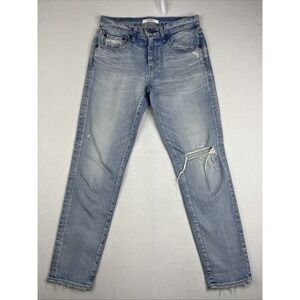 $350 Moussy Vintage SZ 25 Vivian Ripped Crop Skinny Jeans Selvedge Japan